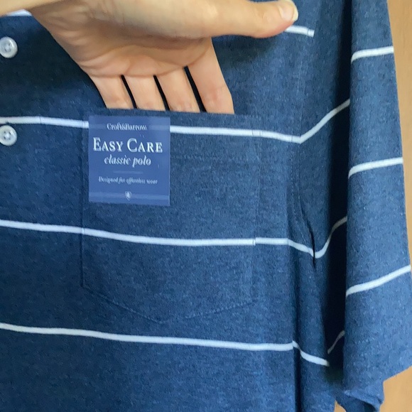 Croft and Barrow striped easy care classic polo men’s size M - Picture 7 of 11